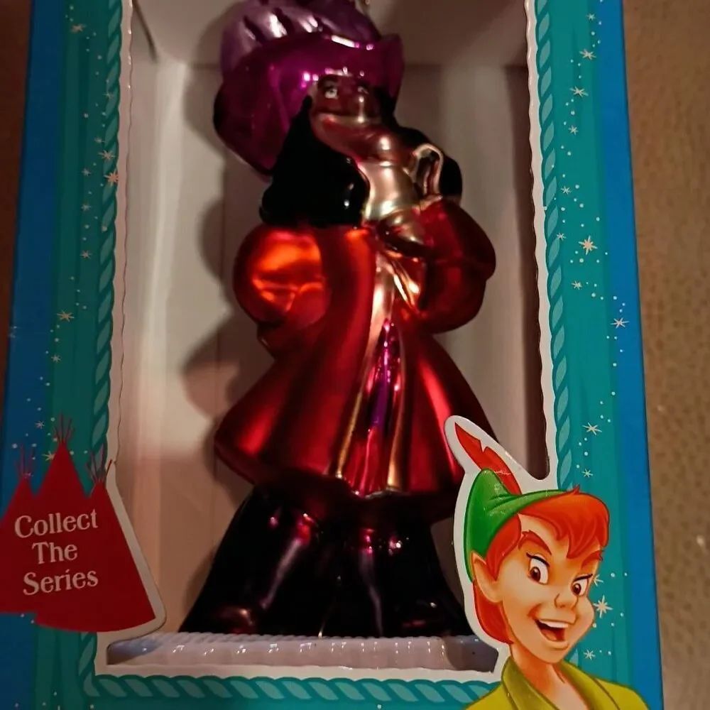 Walt Disney Peter Pan Captain Hook Christmas Ornament in Box Vintage 1999